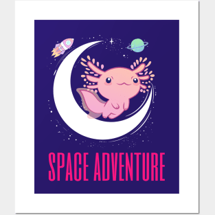Axolotl Space Adventure Posters and Art